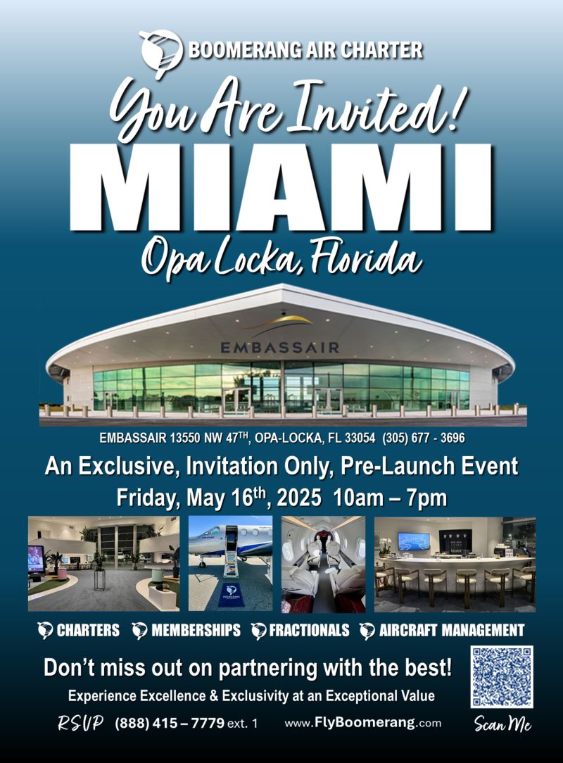 Private jet charter Opa-locka